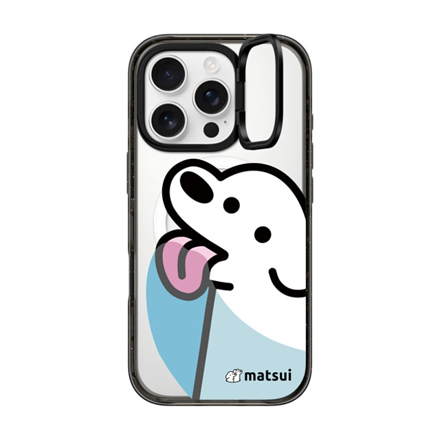 matsui x CASETiFY iPhone 16 Pro ケース ブラック インパクトリングスタンドケース MagSafe対応 Lick