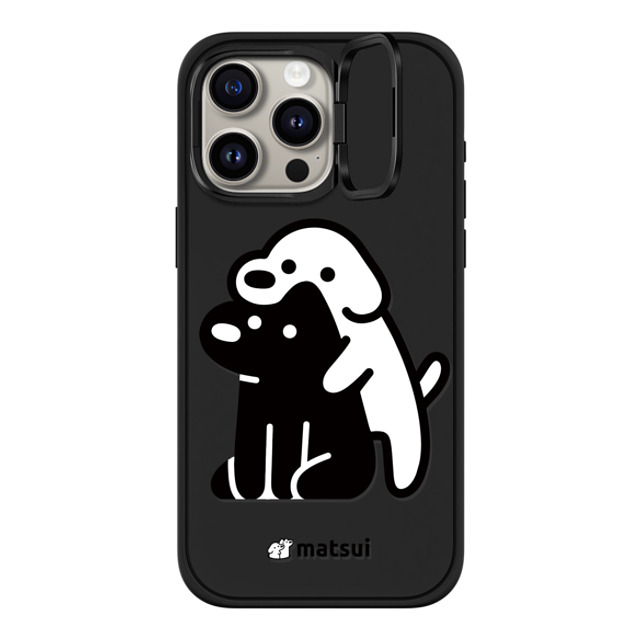 matsui x CASETiFY iPhone 15 Pro Max ケース マットブラック インパクトリングスタンドケース MagSafe対応 Alright hold on!