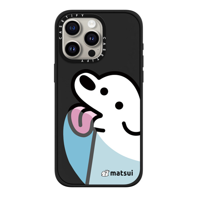 matsui x CASETiFY iPhone 15 Pro Max ケース マットブラック インパクトケース MagSafe対応 Lick