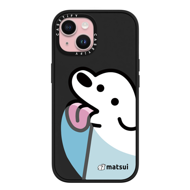 matsui x CASETiFY iPhone 15 ケース マットブラック インパクトケース MagSafe対応 Lick