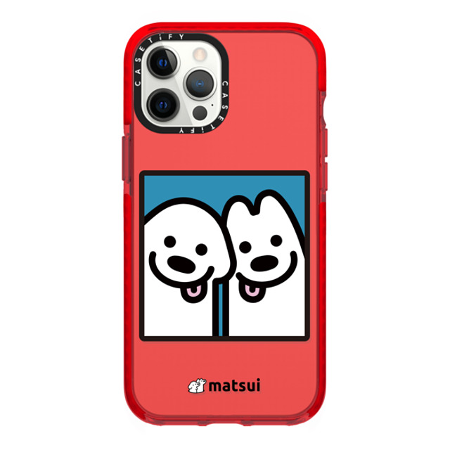 matsui x CASETiFY iPhone 12 Pro Max ケース レッド インパクトケース Cheek-to-cheek