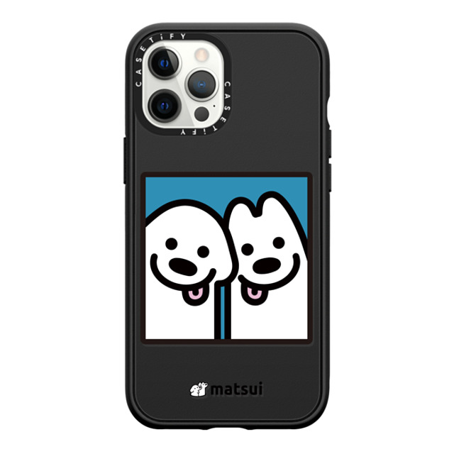 matsui x CASETiFY iPhone 12 Pro Max Case Dog,Animal Matte Black Impact Case Cheek-to-cheek Father's Day matsui x CASETiFY iPhone 12 Pro Max Case Dog,Animal Matte Black Impact Case Cheek-to-cheek Father's Day