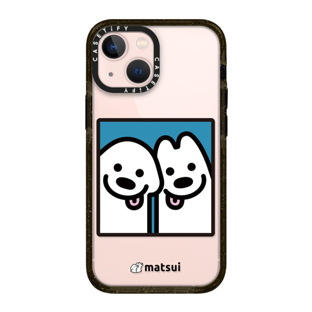 matsui x CASETiFY iPhone 13 Mini ケース ブラック インパクトケース Cheek-to-cheek