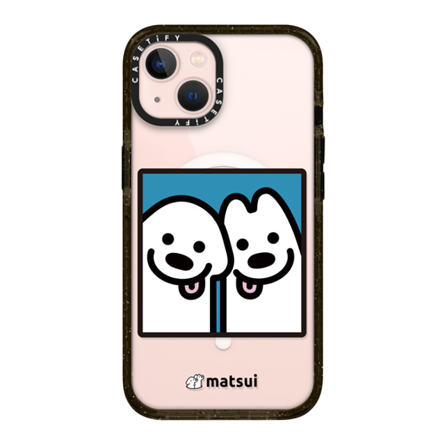 matsui x CASETiFY iPhone 13 ケース ブラック インパクトケース MagSafe対応 Cheek-to-cheek