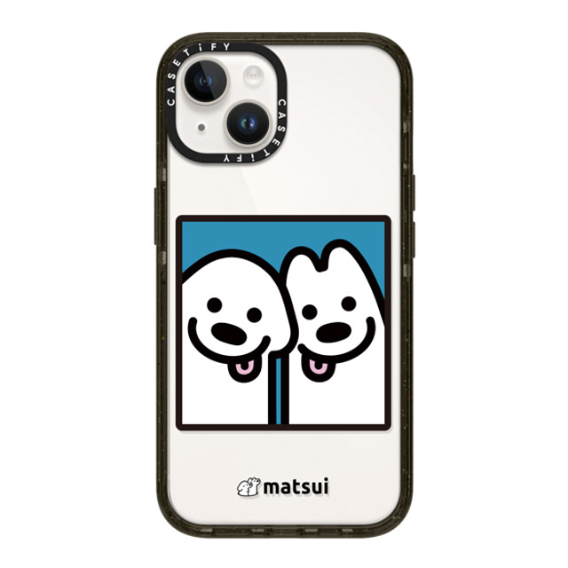 matsui x CASETiFY iPhone 14 ケース ブラック インパクトケース Cheek-to-cheek