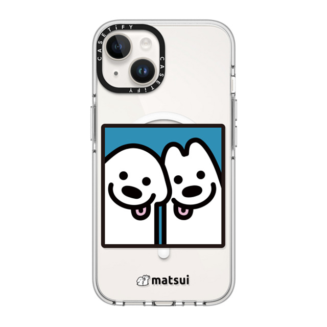 matsui x CASETiFY iPhone 14 Case Clear Clear Case MagSafe Compatible Cheek-to-cheek matsui x CASETiFY iPhone 14 Case Clear Clear Case MagSafe Compatible Cheek-to-cheek