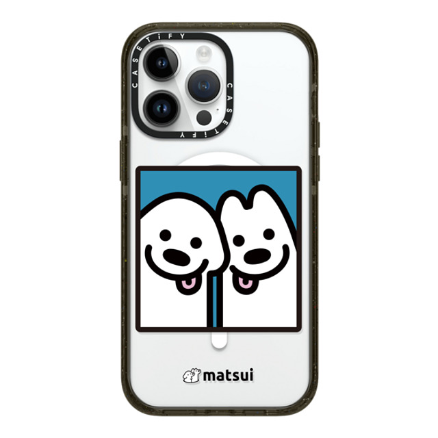 matsui x CASETiFY iPhone 14 Pro Max ケース ブラック インパクトケース MagSafe対応 Cheek-to-cheek