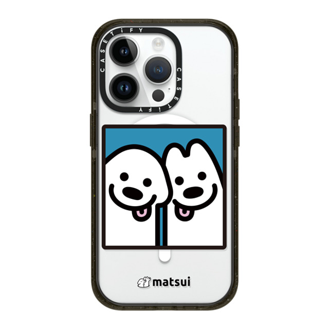 matsui x CASETiFY iPhone 14 Pro ケース ブラック インパクトケース MagSafe対応 Cheek-to-cheek