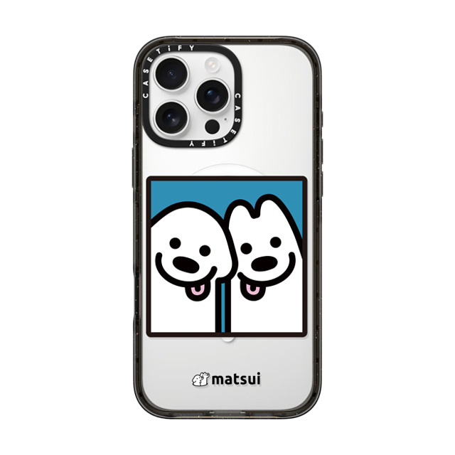 matsui x CASETiFY iPhone 16 Pro Max ケース ブラック インパクトケース MagSafe対応 Cheek-to-cheek