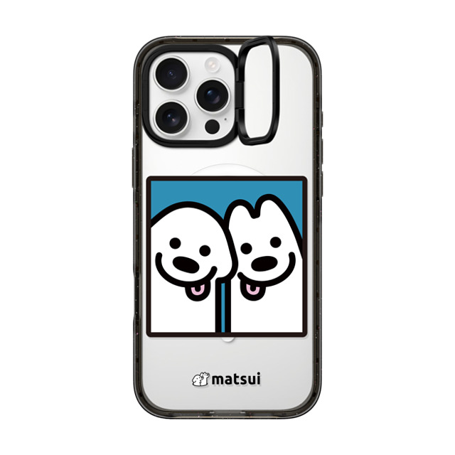 matsui x CASETiFY iPhone 16 Pro Max ケース ブラック インパクトリングスタンドケース MagSafe対応 Cheek-to-cheek