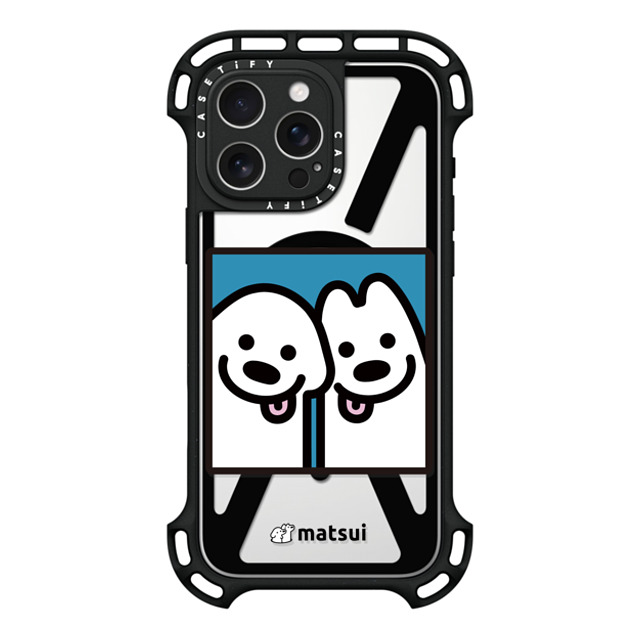 matsui x CASETiFY iPhone 16 Pro Max ケース ブラック ウルトラ バウンスケース MagSafe対応 Cheek-to-cheek