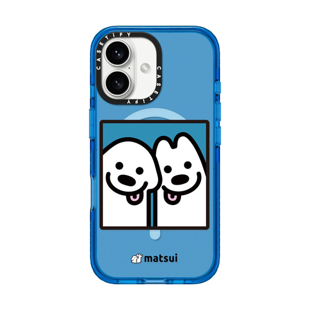 matsui x CASETiFY iPhone 16 ケース スカイブルー インパクトケース MagSafe対応 Cheek-to-cheek