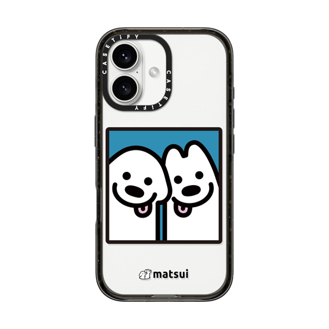 matsui x CASETiFY iPhone 16 ケース ブラック インパクトケース Cheek-to-cheek