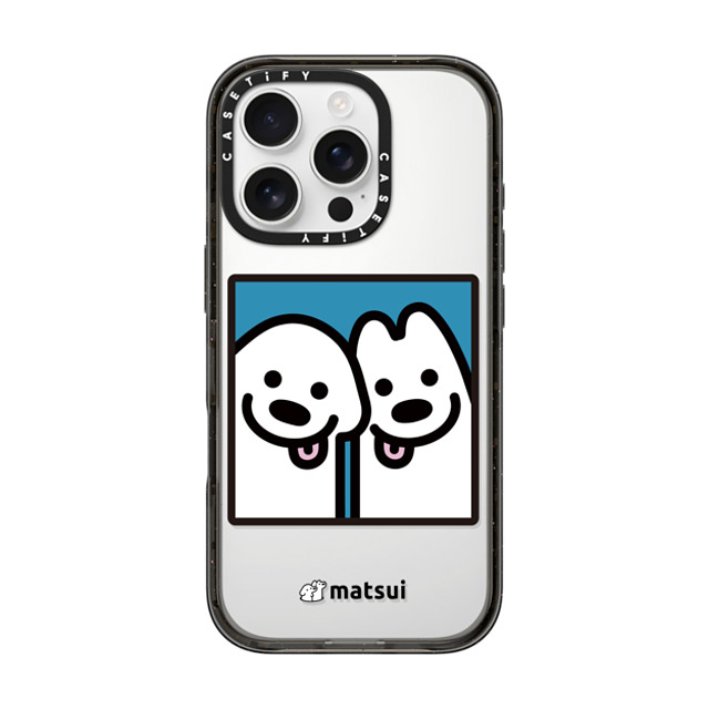 matsui x CASETiFY iPhone 16 Pro ケース ブラック インパクトケース Cheek-to-cheek