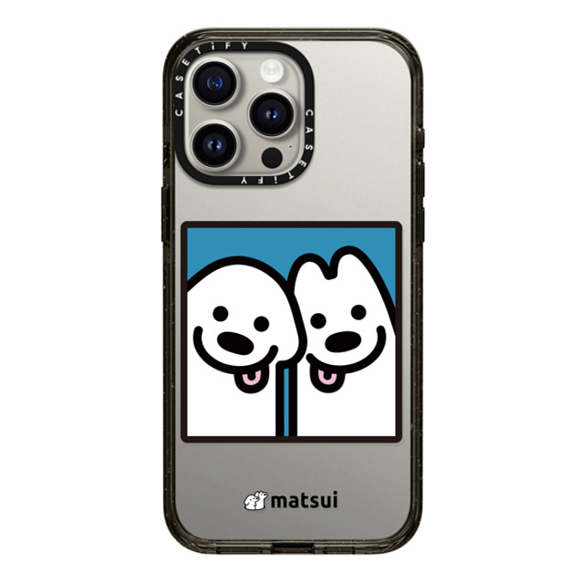 matsui x CASETiFY iPhone 15 Pro Max ケース ブラック インパクトケース Cheek-to-cheek