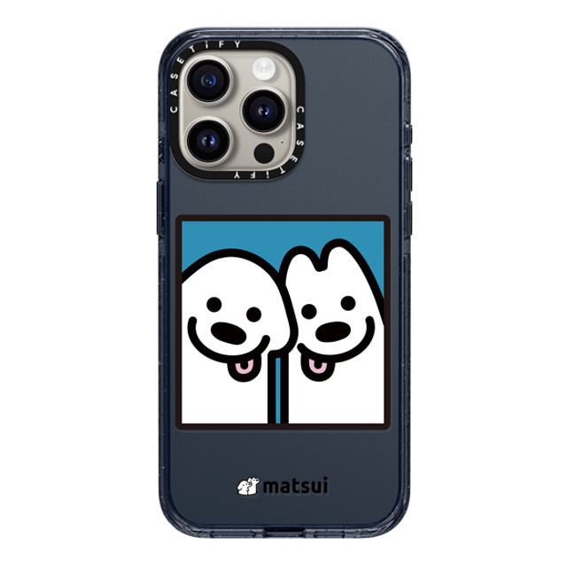 matsui x CASETiFY iPhone 15 Pro Max ケース Classic Blue インパクトケース Cheek-to-cheek