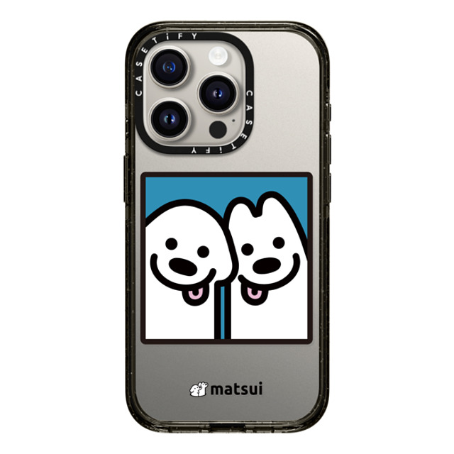 matsui x CASETiFY iPhone 15 Pro ケース ブラック インパクトケース Cheek-to-cheek