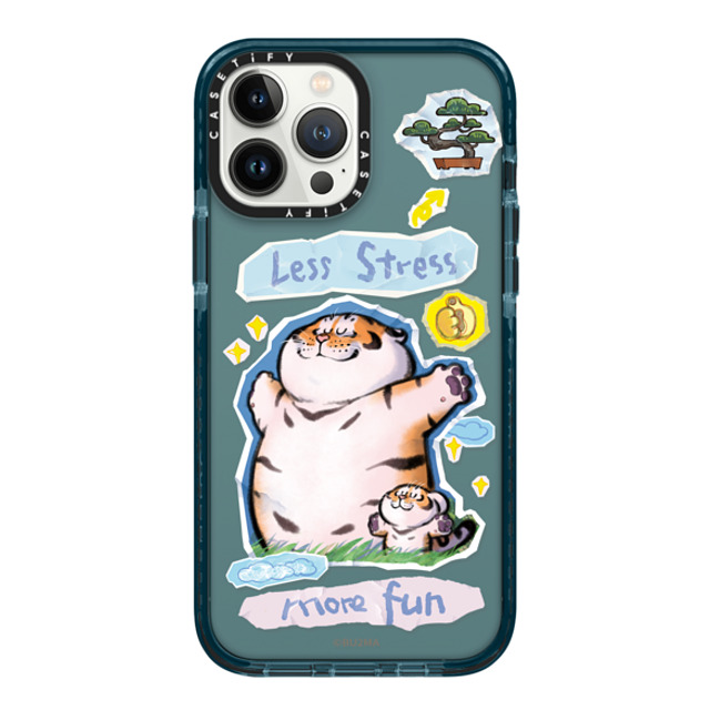 Bu2Ma x CASETiFY iPhone 13 Pro Max Case Pacific Blue Impact Case Less stress More fun Bu2Ma x CASETiFY iPhone 13 Pro Max Case Pacific Blue Impact Case Less stress More fun
