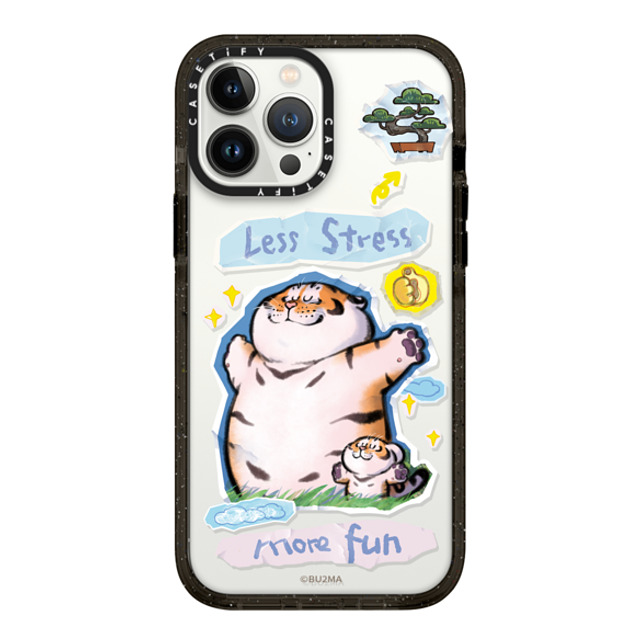 Bu2Ma x CASETiFY iPhone 13 Pro Max Case Black Impact Case Less stress More fun Mother's Day Bu2Ma x CASETiFY iPhone 13 Pro Max Case Black Impact Case Less stress More fun Mother's Day