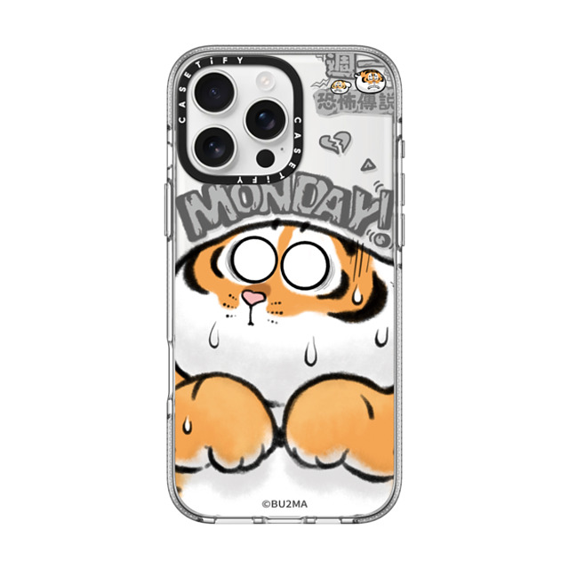 Bu2Ma x CASETiFY iPhone 16 Pro Max Case Clear Clear Case MagSafe Compatible Monday Horror Father's Day Bu2Ma x CASETiFY iPhone 16 Pro Max Case Clear Clear Case MagSafe Compatible Monday Horror Father's Day