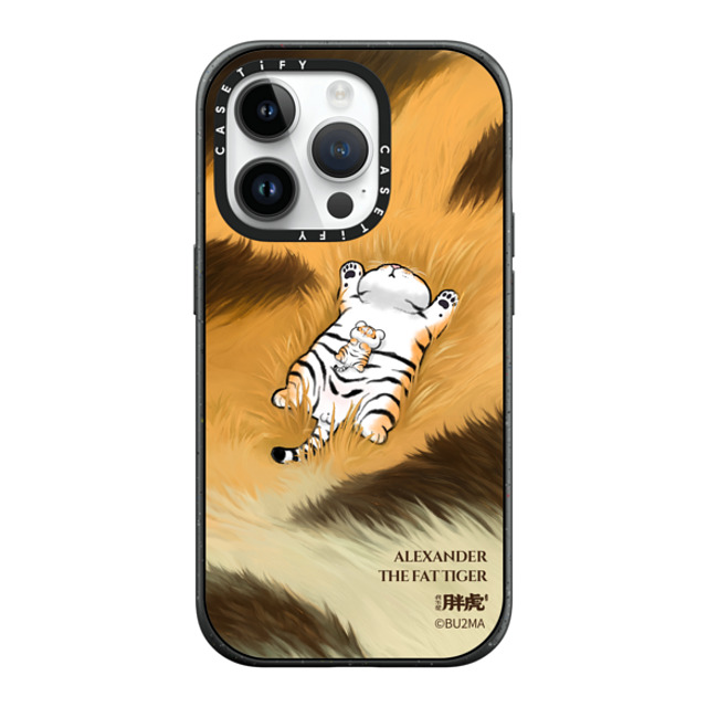 Bu2Ma x CASETiFY iPhone 14 Pro ケース マットブラック インパクトケース MagSafe対応 Father And Son Afternoon Nap BY BU2MA