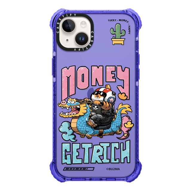 Bu2Ma x CASETiFY iPhone 14 Plus ケース Peri Purple ウルトラインパクトケース MONEY GET RICH BY BU2MA