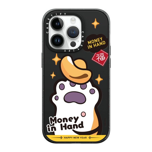 Bu2Ma x CASETiFY iPhone 14 Pro ケース マットブラック インパクトケース MagSafe対応 MONEY IN HAND