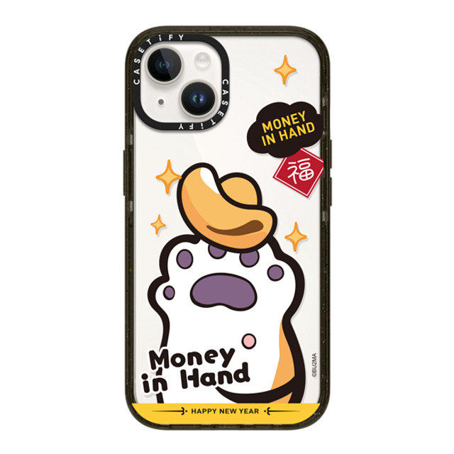 Bu2Ma x CASETiFY iPhone 14 ケース ブラック インパクトケース MONEY IN HAND