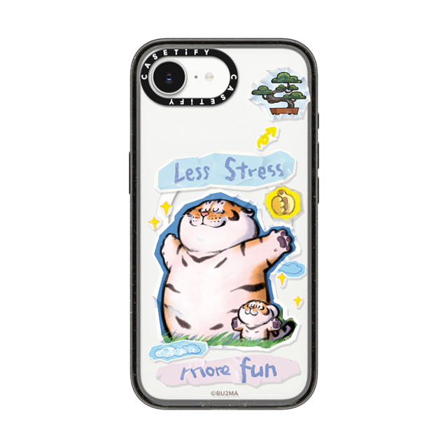 Bu2Ma x CASETiFY iPhone 16e ケース ブラック インパクトケース MagSafe対応 Less stress More fun Back to School Bu2Ma x CASETiFY iPhone 16e ケース ブラック インパクトケース MagSafe対応 Less stress More fun Back to School