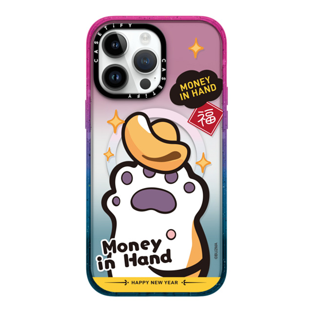 Bu2Ma x CASETiFY iPhone 14 Pro Max ケース Cotton Candy インパクトケース MagSafe対応 MONEY IN HAND