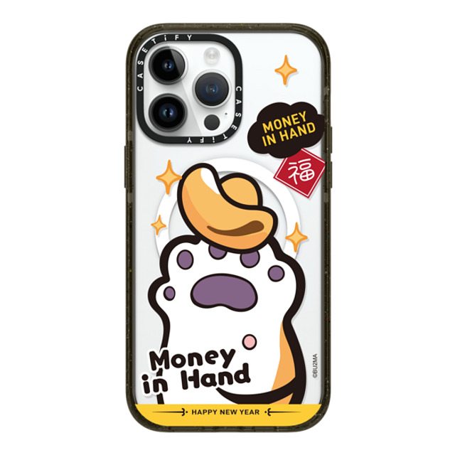 Bu2Ma x CASETiFY iPhone 14 Pro Max ケース ブラック インパクトケース MagSafe対応 MONEY IN HAND