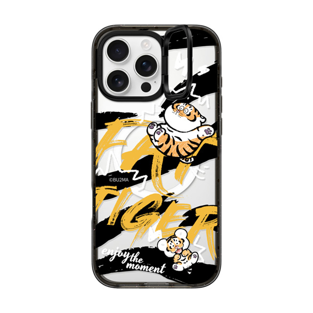 Bu2Ma x CASETiFY iPhone 16 Pro Max ケース ブラック インパクトリングスタンドケース MagSafe対応 Enjoy The Moment BY BU2MA