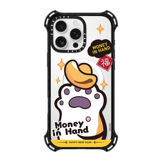 Bu2Ma x CASETiFY iPhone 16 Pro Max ケース ブラック バウンスケース MONEY IN HAND