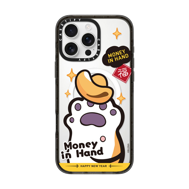 Bu2Ma x CASETiFY iPhone 16 Pro Max ケース ブラック インパクトケース MagSafe対応 MONEY IN HAND