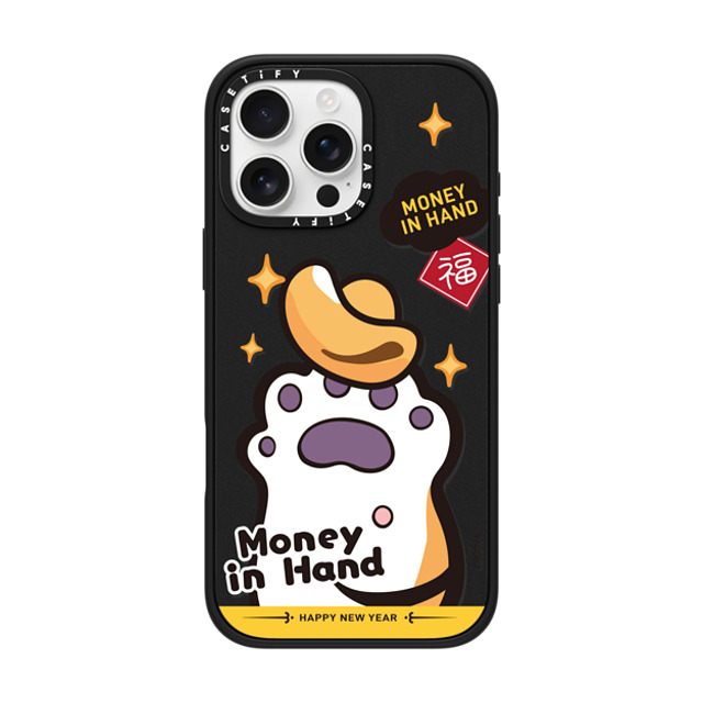 Bu2Ma x CASETiFY iPhone 16 Pro Max ケース マットブラック インパクトケース MagSafe対応 MONEY IN HAND