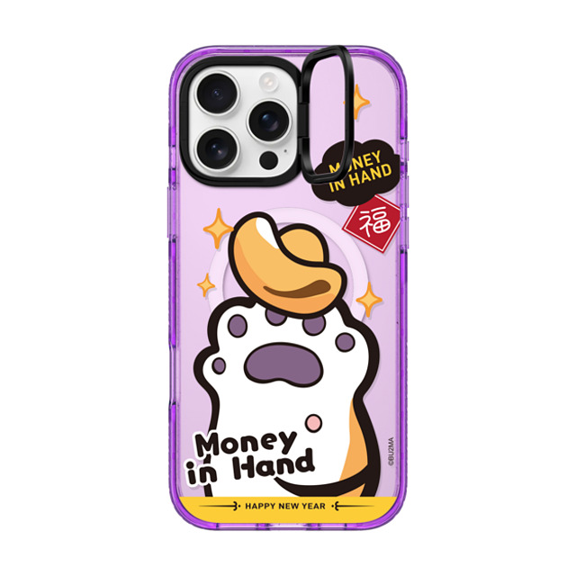 Bu2Ma x CASETiFY iPhone 16 Pro Max Case パープル インパクトリングスタンドケース MagSafe対応 MONEY IN HAND Bu2Ma x CASETiFY iPhone 16 Pro Max Case パープル インパクトリングスタンドケース MagSafe対応 MONEY IN HAND