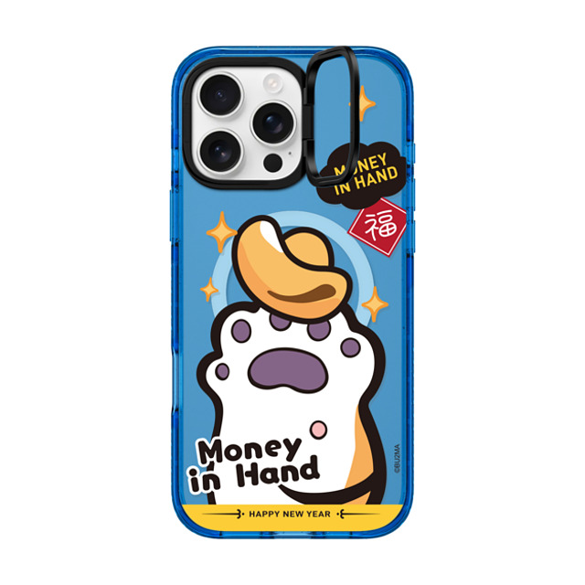 Bu2Ma x CASETiFY iPhone 16 Pro Max ケース スカイブルー インパクトリングスタンドケース MagSafe対応 MONEY IN HAND