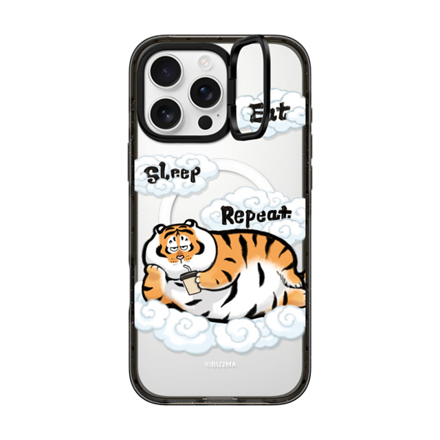 Bu2Ma x CASETiFY iPhone 16 Pro Max Case Black インパクトリングスタンドケース MagSafe対応 Eat Sleep Repeat Father's Day Bu2Ma x CASETiFY iPhone 16 Pro Max Case Black インパクトリングスタンドケース MagSafe対応 Eat Sleep Repeat Father's Day
