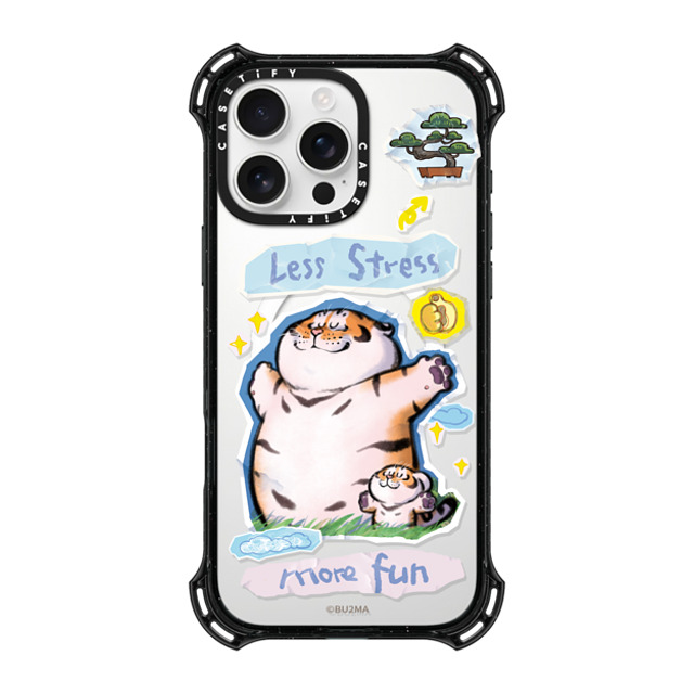 Bu2Ma x CASETiFY iPhone 16 Pro Max Case Black バウンスケース Less stress More fun Bu2Ma x CASETiFY iPhone 16 Pro Max Case Black バウンスケース Less stress More fun