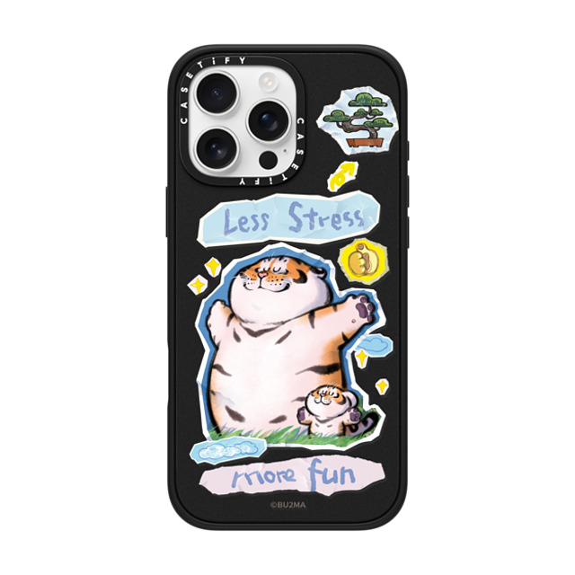 Bu2Ma x CASETiFY iPhone 16 Pro Max ケース マットブラック インパクトケース Less stress More fun