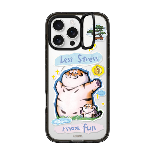Bu2Ma x CASETiFY iPhone 16 Pro Max Case Black インパクトリングスタンドケース MagSafe対応 Less stress More fun Bu2Ma x CASETiFY iPhone 16 Pro Max Case Black インパクトリングスタンドケース MagSafe対応 Less stress More fun