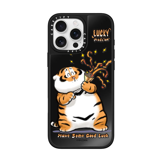 Bu2Ma x CASETiFY iPhone 16 Pro Max Case Black on Black ミラーケース MagSafe対応 Lucky mode on Bu2Ma x CASETiFY iPhone 16 Pro Max Case Black on Black ミラーケース MagSafe対応 Lucky mode on