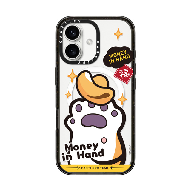 Bu2Ma x CASETiFY iPhone 16 ケース ブラック インパクトケース MagSafe対応 MONEY IN HAND