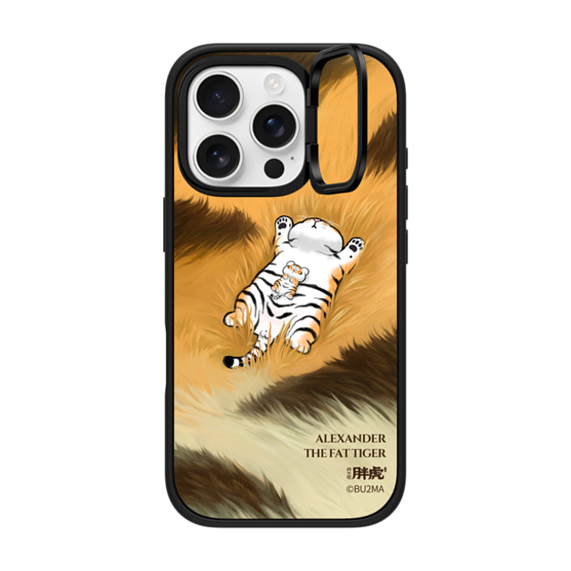 Bu2Ma x CASETiFY iPhone 16 Pro ケース マットブラック インパクトリングスタンドケース MagSafe対応 Father And Son Afternoon Nap BY BU2MA