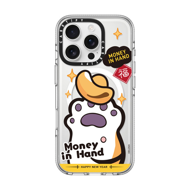 Bu2Ma x CASETiFY iPhone 16 Pro ケース クリア クリア ケース MagSafe対応 MONEY IN HAND