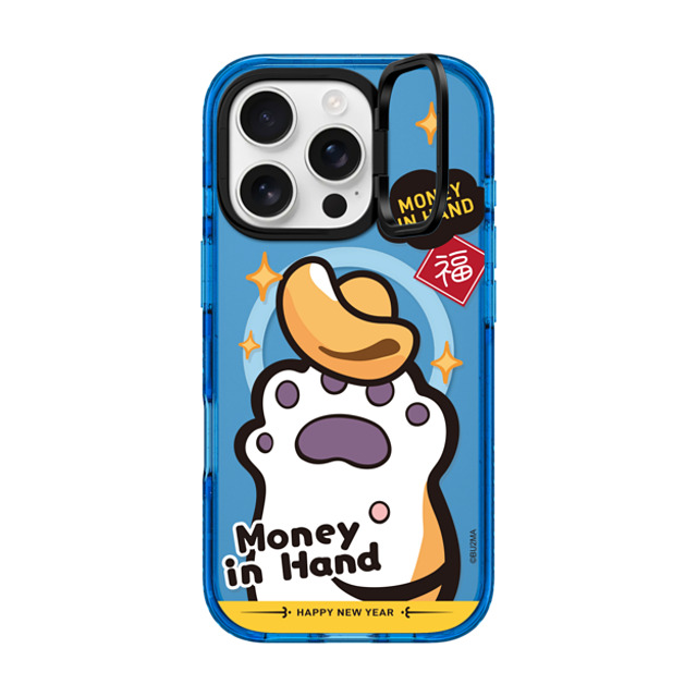 Bu2Ma x CASETiFY iPhone 16 Pro ケース スカイブルー インパクトリングスタンドケース MagSafe対応 MONEY IN HAND