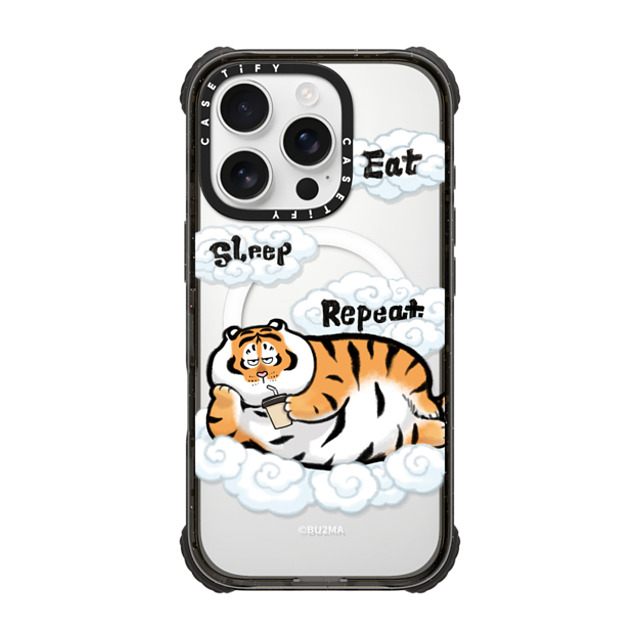 Bu2Ma x CASETiFY iPhone 16 Pro Case Black ウルトラ インパクトケース MagSafe 対応 Eat Sleep Repeat Father's Day Bu2Ma x CASETiFY iPhone 16 Pro Case Black ウルトラ インパクトケース MagSafe 対応 Eat Sleep Repeat Father's Day
