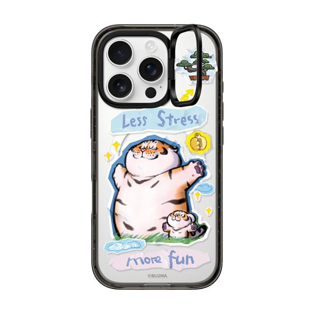 Bu2Ma x CASETiFY iPhone 16 Pro Case Black インパクトリングスタンドケース MagSafe対応 Less stress More fun Father's Day Bu2Ma x CASETiFY iPhone 16 Pro Case Black インパクトリングスタンドケース MagSafe対応 Less stress More fun Father's Day