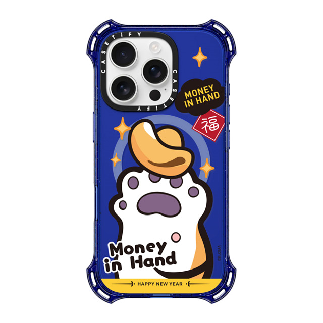 Bu2Ma x CASETiFY iPhone 16 Pro Case コバルトブルー バウンスケース MONEY IN HAND Bu2Ma x CASETiFY iPhone 16 Pro Case コバルトブルー バウンスケース MONEY IN HAND