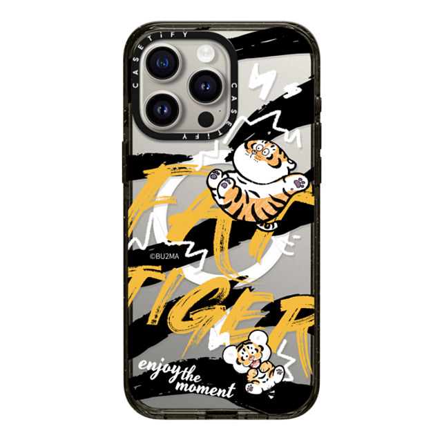 Bu2Ma x CASETiFY iPhone 15 Pro Max ケース ブラック インパクトケース MagSafe対応 Enjoy The Moment BY BU2MA